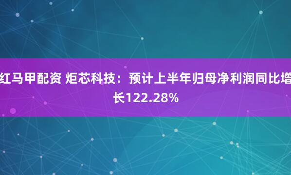 红马甲配资 炬芯科技：预计上半年归母净利润同比增长122.28%