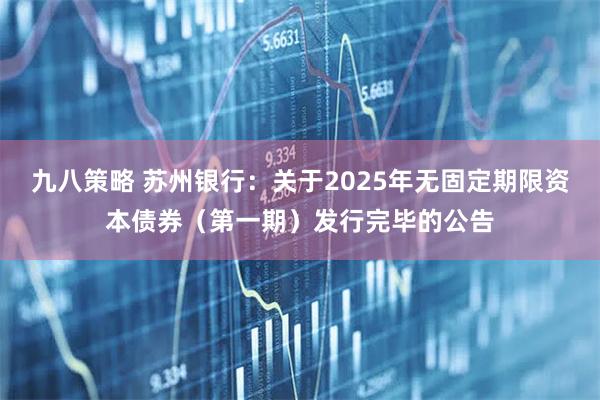 九八策略 苏州银行：关于2025年无固定期限资本债券（第一期）发行完毕的公告
